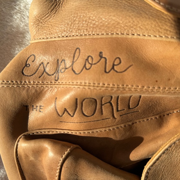 Leather travel backpack ONE OF A KIND - Picture 9 of 13